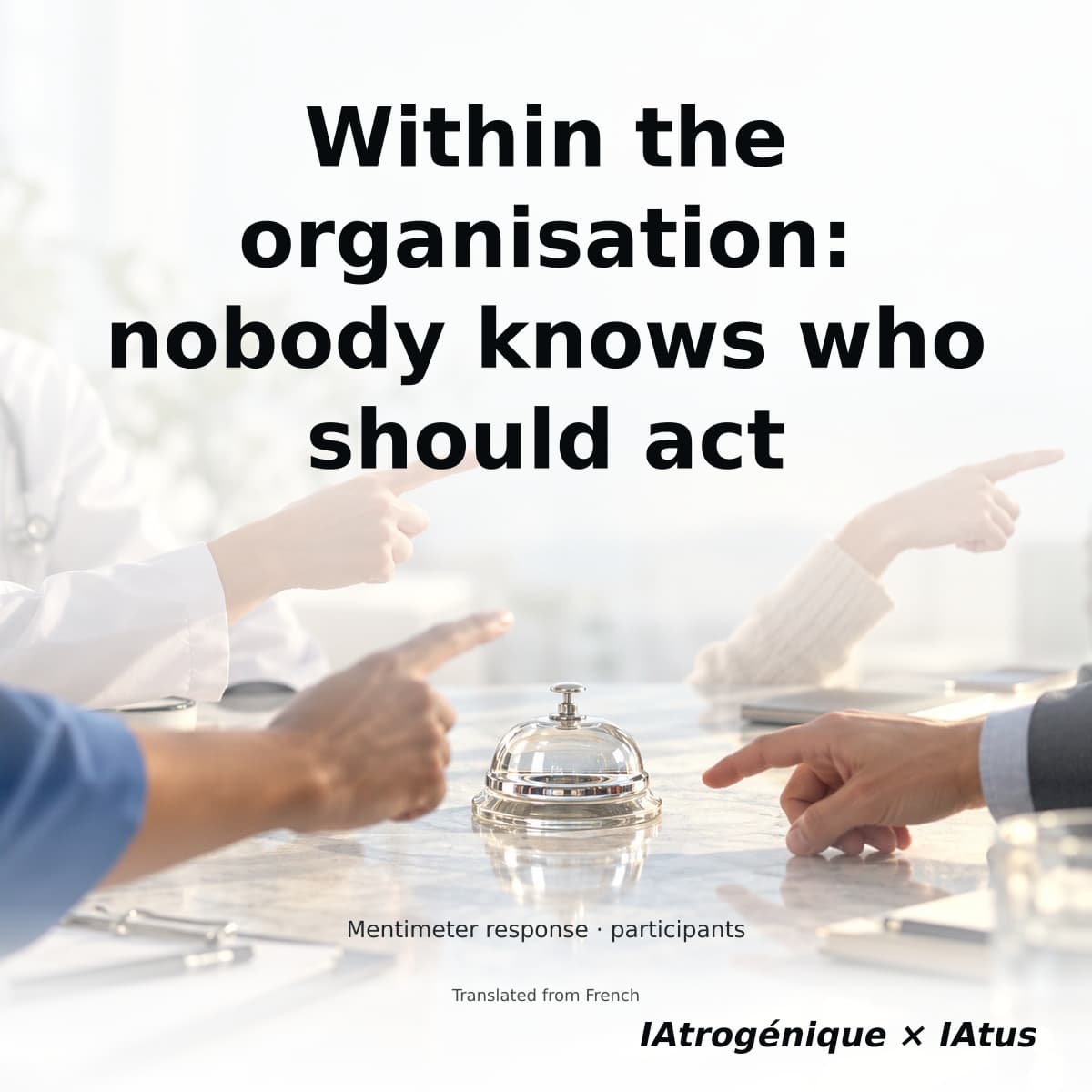 Within the organisation: nobody knows who should act