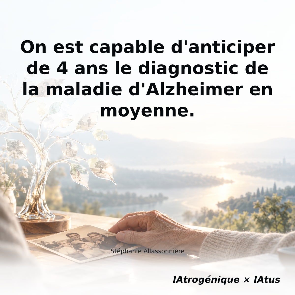 On est capable d'anticiper de 4 ans le diagnostic de la maladie d'Alzheimer en moyenne.
