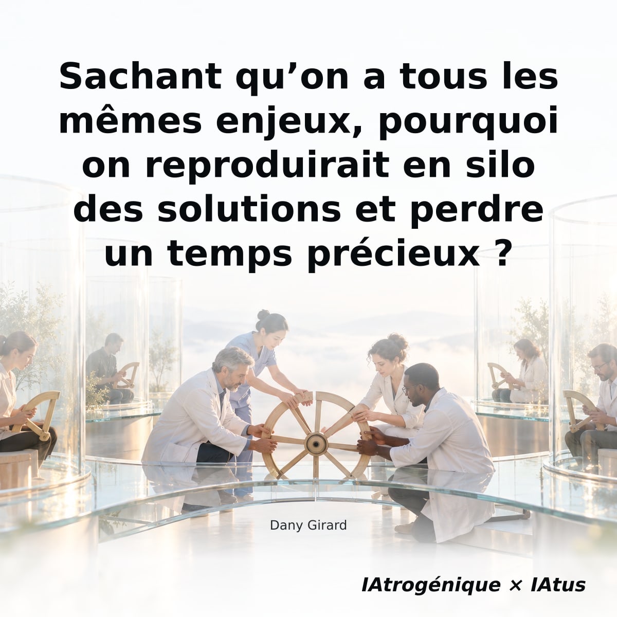 Sachant qu’on a tous les mêmes enjeux, pourquoi on reproduirait en silo des solutions et perdre un temps précieux ?