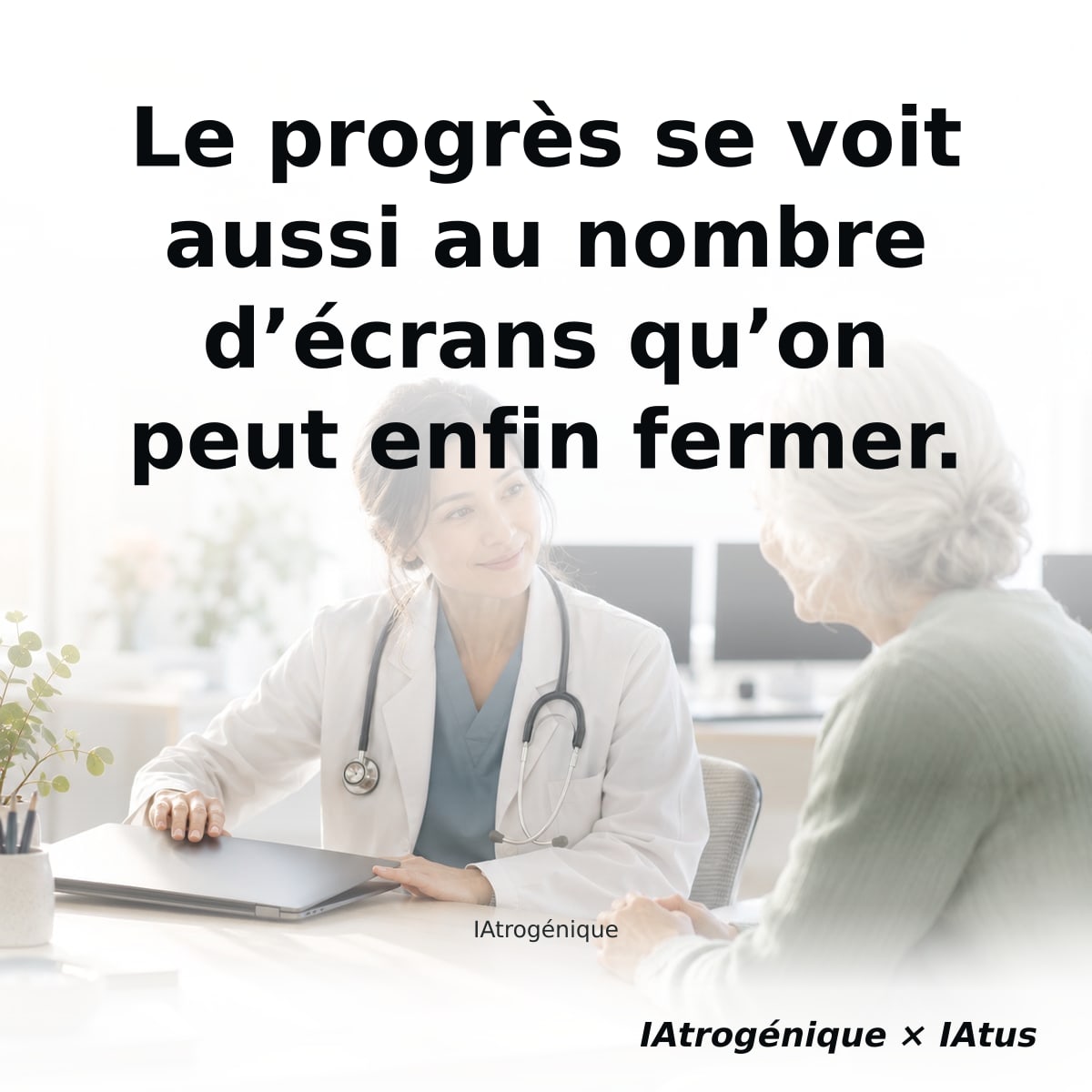 Le progrès se voit aussi au nombre d’écrans qu’on peut enfin fermer.